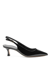 Bruno Magli Palerma Patent Leather Kitten Heel Sling Pumps