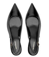 Bruno Magli Palerma Patent Leather Kitten Heel Sling Pumps