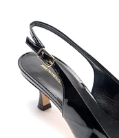 Bruno Magli Palerma Patent Leather Kitten Heel Sling Pumps