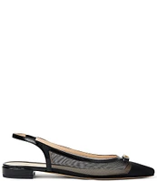 Bruno Magli Pamina Mesh Patent Leather Sling Bow Pumps