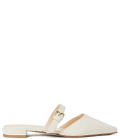 Bruno Magli Pasha Leather Buckle Strap Mules