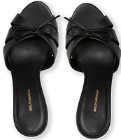 Bruno Magli Pema Leather Bow Dress Slides