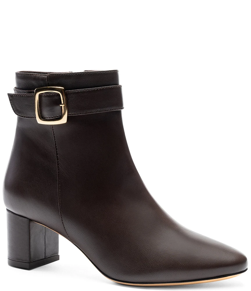 Bruno Magli Petra Leather Buckled Dress Booties