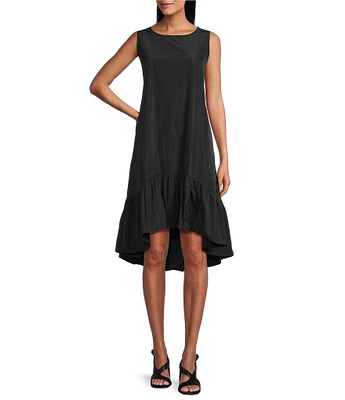 Bryn Walker Angelita Memory Crunch Round Neck Sleeveless High-Low Dress
