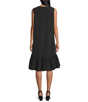 Bryn Walker Angelita Memory Crunch Round Neck Sleeveless High-Low Dress
