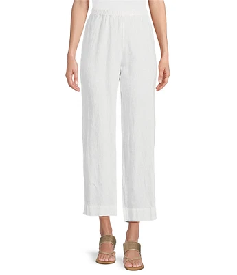 Bryn Walker Anka Light Linen Straight Leg Pull-On Pants