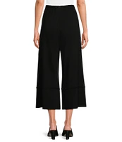 Bryn Walker Bamboo French Terry Elastic Waist Flare Leg Crop Pants