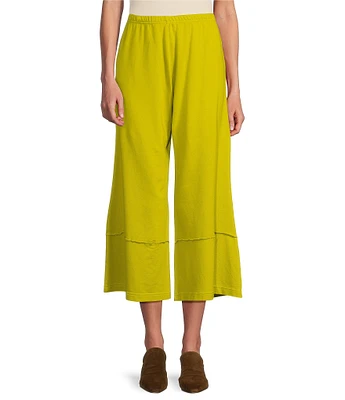 Bryn Walker Bamboo French Terry Elastic Waist Flare Leg Crop Pants