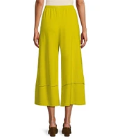 Bryn Walker Bamboo French Terry Elastic Waist Flare Leg Crop Pants