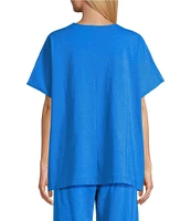 Bryn Walker Baxter Cotton Jersey V-Neck Short Sleeve Shirt