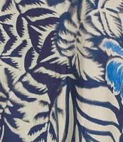 Bryn Walker Coordinating Wes Azzurra Print Round Neck Short Sleeve Tunic