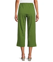 Bryn Walker Cotton Jersey Elastic Waist Straight Leg Crop Pants