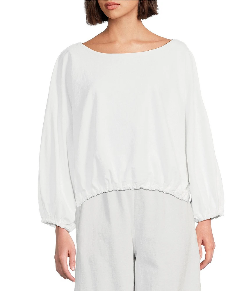 Bryn Walker Cotton Jersey Gianna Round Neck Long Sleeve Shirt