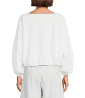 Bryn Walker Cotton Jersey Gianna Round Neck Long Sleeve Shirt