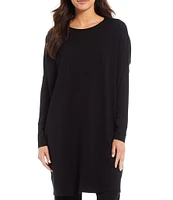 Bryn Walker Damien Ponti Crew Neck Long Dolman Sleeve Oversized Tunic