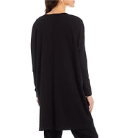 Bryn Walker Damien Ponti Crew Neck Long Dolman Sleeve Oversized Tunic