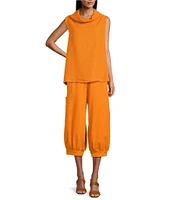 Bryn Walker Etta Light Linen Cowl Neck Sleeveless Tank