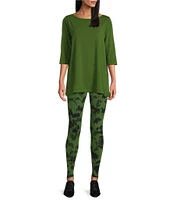 Bryn Walker Floral Jersey Knit Pull-On Leggings