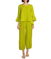 Bryn Walker Genie Light Linen Balloon Pull-On Cropped Pants