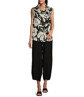 Bryn Walker Genie Light Linen Balloon Pull-On Cropped Pants