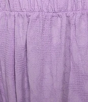 Bryn Walker Jacquard Cotton Floral Wide Leg Pocketed Pull-On Cropped Coordinating Pants