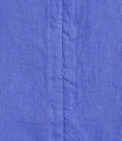 Bryn Walker Josie Light Linen Round Neck 3/4 Sleeve Ruched Tie Coordinating Tunic
