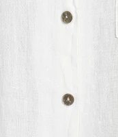 Bryn Walker Ley Light Linen Point Collar Sleeveless Button Front Tunic