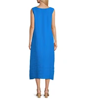 Bryn Walker Light Linen Boat Neck Sleeveless Dress