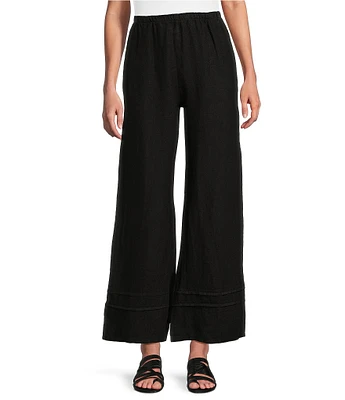 Bryn Walker Light Linen Pocketed Trouser Leg Pull-On Pants