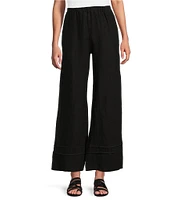 Bryn Walker Light Linen Pocketed Trouser Leg Pull-On Pants