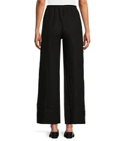 Bryn Walker Light Linen Pocketed Trouser Leg Pull-On Pants