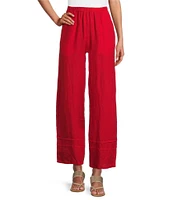 Bryn Walker Light Linen Pocketed Trouser Leg Pull-On Pants