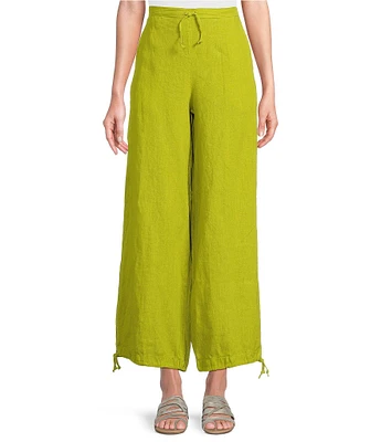 Bryn Walker Light Linen Wide-Leg Oversized Fit Pull-On Pants