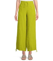 Bryn Walker Light Linen Wide-Leg Oversized Fit Pull-On Pants