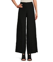 Bryn Walker Light Linen Wide-Leg Pull-On Long Full Length Pants