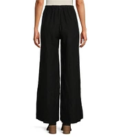 Bryn Walker Light Linen Wide-Leg Pull-On Long Full Length Pants