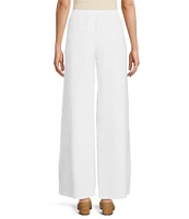 Bryn Walker Light Linen Wide-Leg Pull-On Long Full Length Pants