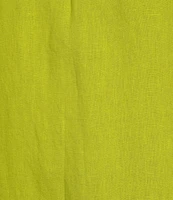 Bryn Walker Lucien Light Linen Round Neck 3/4 Balloon Sleeve Dress