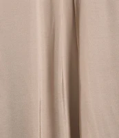 Bryn Walker Lucinda Satin Viscose Round Neck 3/4 Sleeve High-Low Shirt