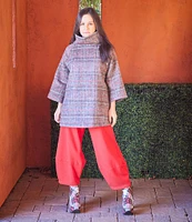 Bryn Walker Oliver Bamboo Fleece Lantern Leg Pull-On Coordinating Cropped Pants