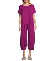 Bryn Walker Oliver Cotton Jersey Elastic Waist Full Leg Lantern Pants