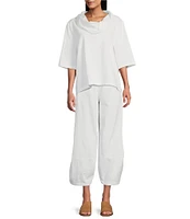 Bryn Walker Oliver Cotton Jersey Elastic Waist Lantern Leg Pants