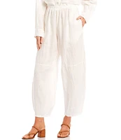 Bryn Walker Olivier Light Linen Ankle Lantern Coordinating Pull-On Pants