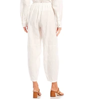 Bryn Walker Olivier Light Linen Ankle Lantern Coordinating Pull-On Pants