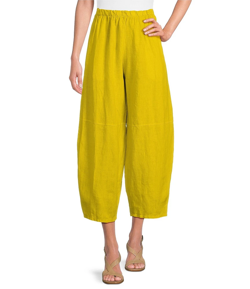 Bryn Walker Oliver Light Linen Elastic Waist Lantern Ankle Pants