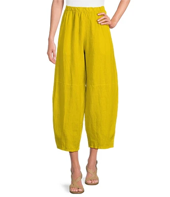 Bryn Walker Oliver Light Linen Elastic Waist Lantern Ankle Pants