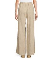 Bryn Walker Osca Light Linen Wide-Leg Pull-On Pants