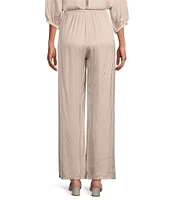Bryn Walker Osca Viscose Satin Wide Leg Pull-On Pants