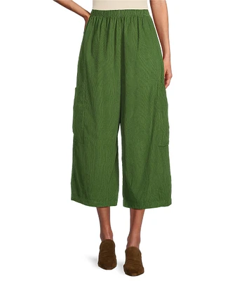 Bryn Walker Pasha Cotton Corduroy Oversized Pocketed Wide Leg Pull-On Pant