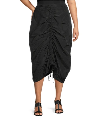 Bryn Walker Plus Cleo Memory Crunch Flat Front Ruched Skirt